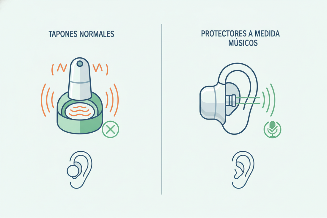 Protectores auditivos a medida para músicos: qué son y por qué no son como unos tapones normales
