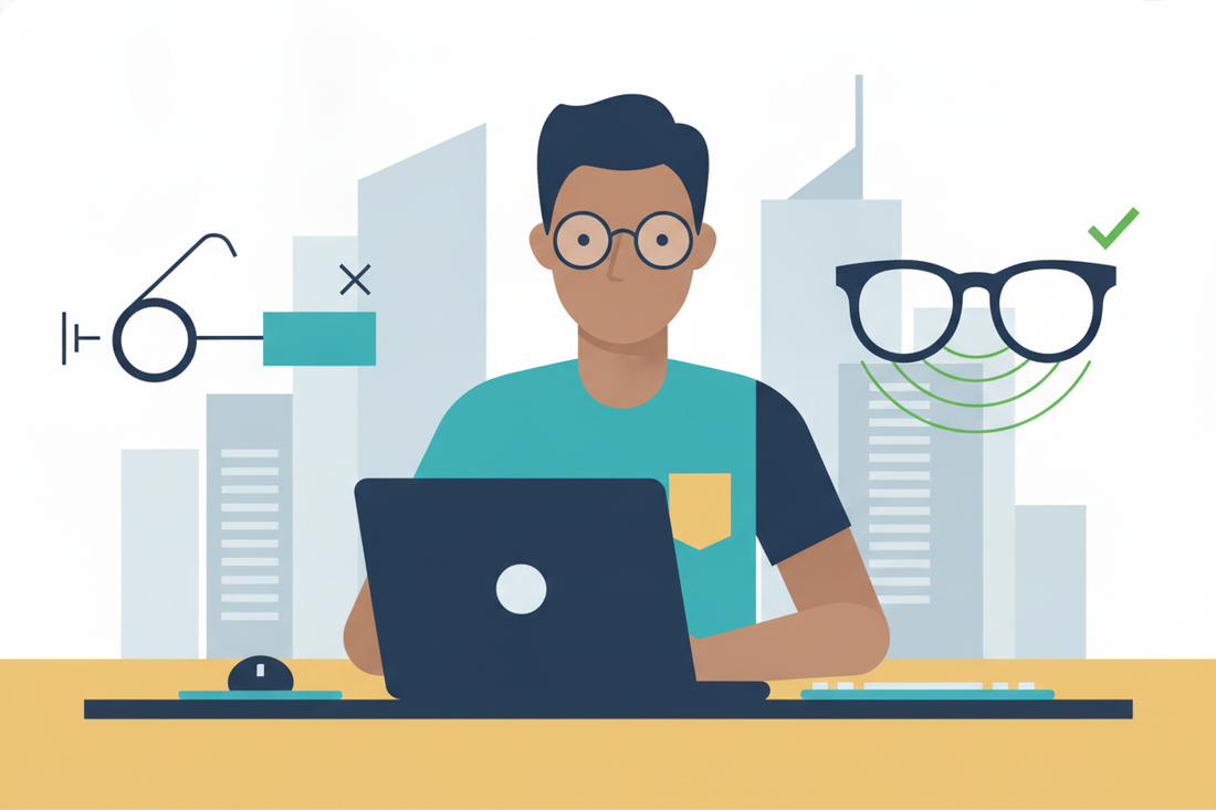 Lentes ocupacionales o de oficina: por qué unas gafas de cerca no siempre sirven para trabajar con ordenador