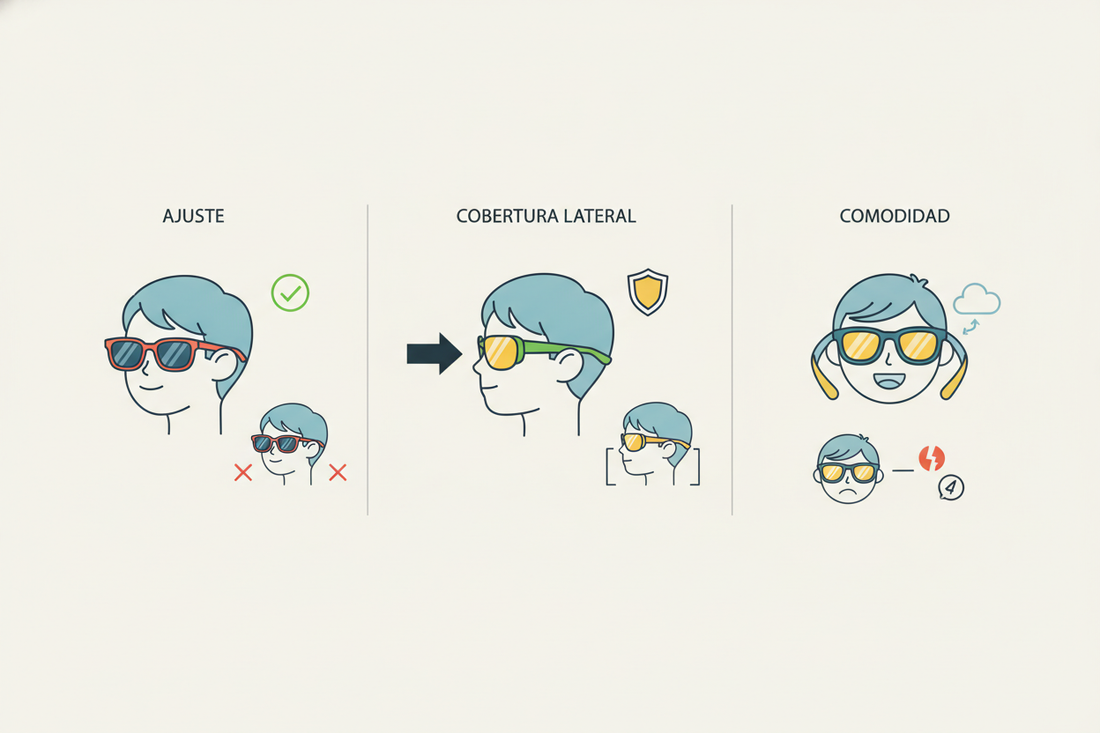 Gafas de sol infantiles: por qué importan tanto el ajuste, la cobertura lateral y la comodidad