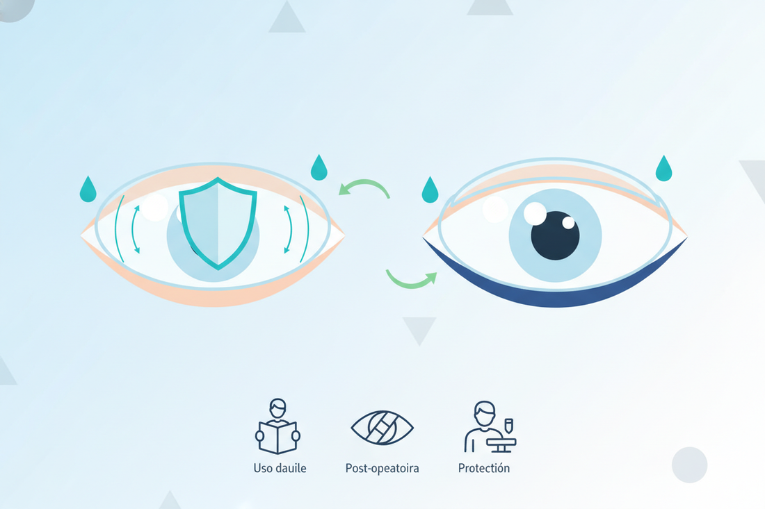 Lentillas terapéuticas y esclerales: qué son, cómo protegen la superficie ocular y cuándo se utilizan