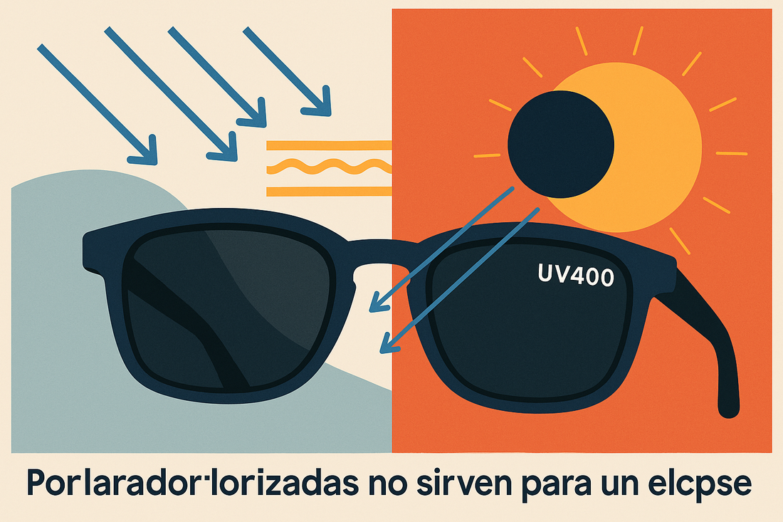 ¿Por qué unas gafas de sol UV400 o polarizadas no sirven para mirar un eclipse?