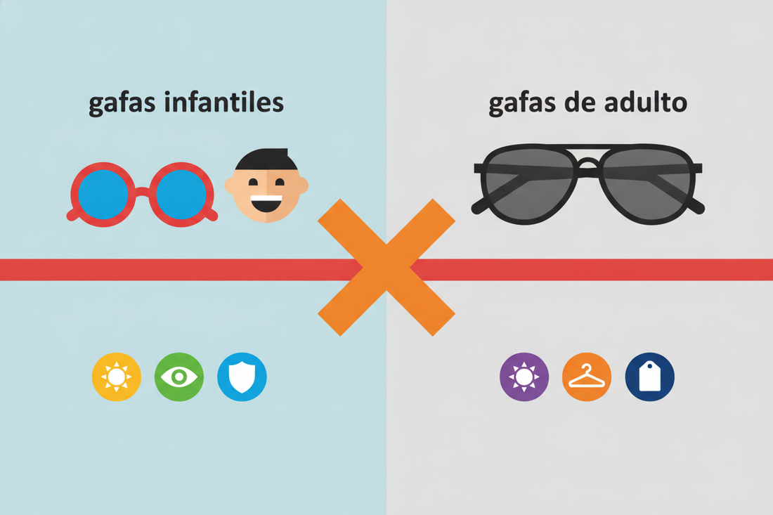 Por qué las gafas de sol infantiles no son gafas de adulto en pequeño