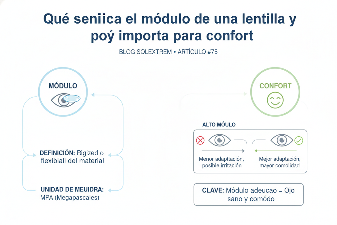Qué significa el módulo de una lentilla y por qué importa para el confort